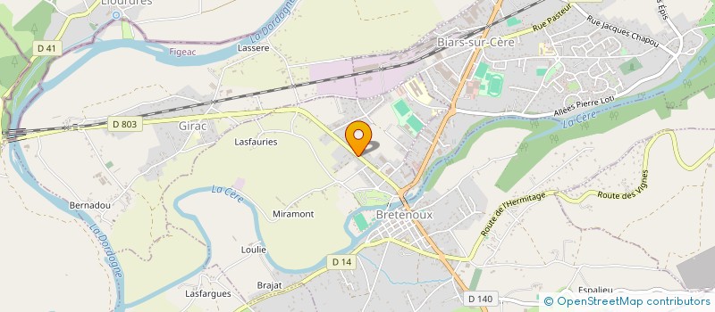 localisation de l'entreprise SCI LABAUDEGA  BRETENOUX