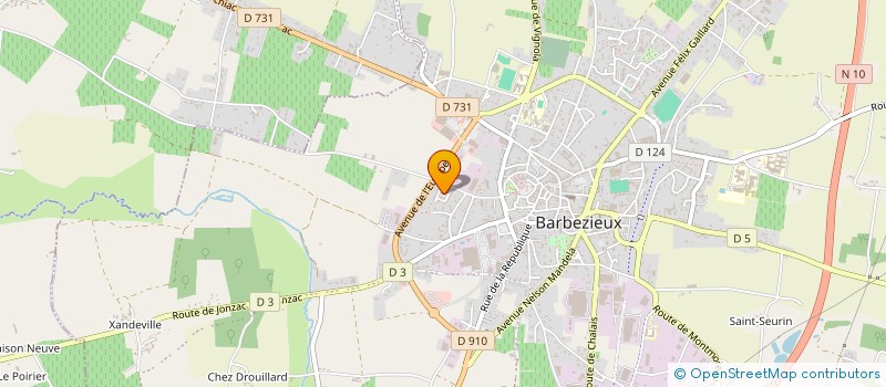 localisation de l'entreprise SCI LABO-BARBEZIEUX  BARBEZIEUX-SAINT-HILAIRE