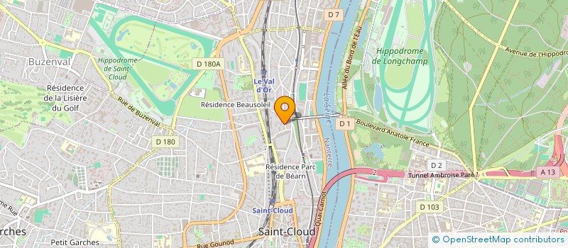 localisation de l'entreprise SCI LABO CENTRE à SAINT-CLOUD
