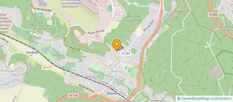 localisation de l'entreprise SCI LABORATOIRE LOUVOIS  BIEVRES