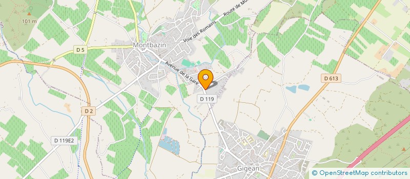 localisation de l'entreprise SCI LACABANNE FAES  MONTBAZIN