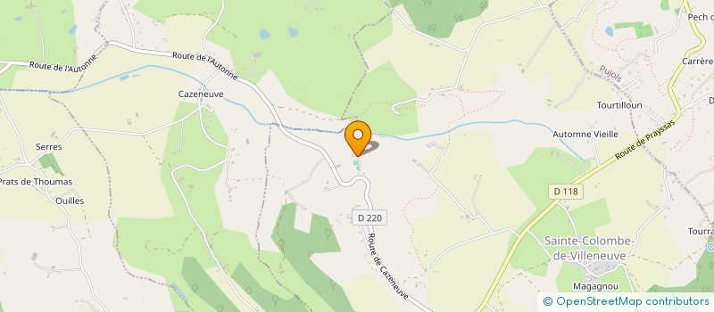 localisation de l'entreprise SCI LACALAND  SAINTE-COLOMBE-DE-VILLENEUVE