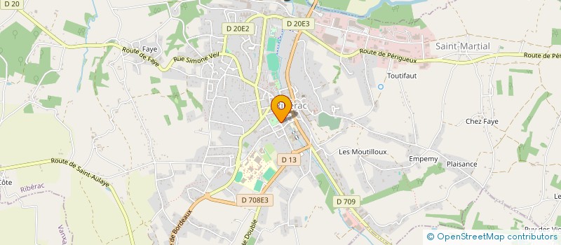 localisation de l'entreprise SCI LACHAUD  RIBERAC