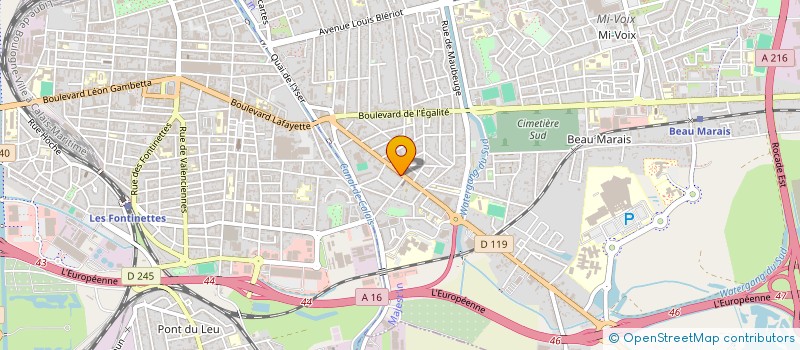 localisation de l'entreprise SCI LACHEVRE ET THOMAS  CALAIS