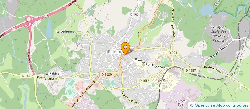 localisation de l'entreprise SCI LACOTE 10 à EGLETONS