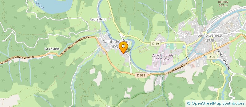 localisation de l'entreprise SCI LACOURTENSOURT  SAINTE-EULALIE-D OLT