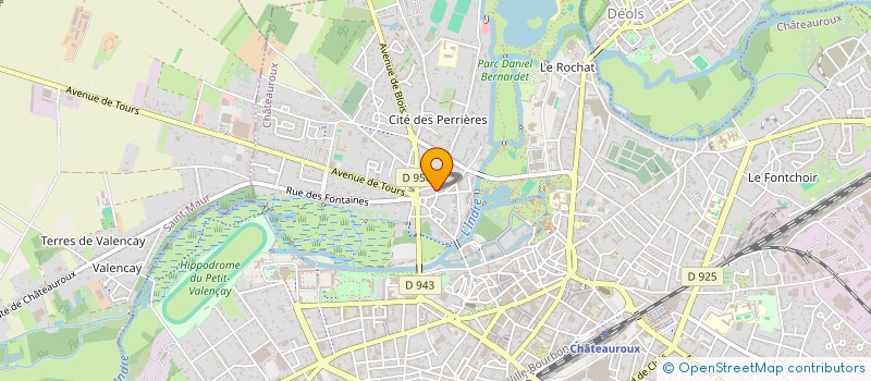 localisation de l'entreprise SCI LACOUX à CHATEAUROUX
