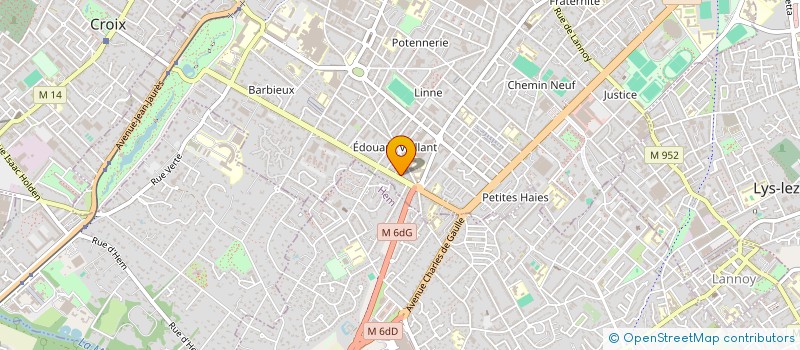 localisation de l'entreprise SCI LACROIX  ROUBAIX