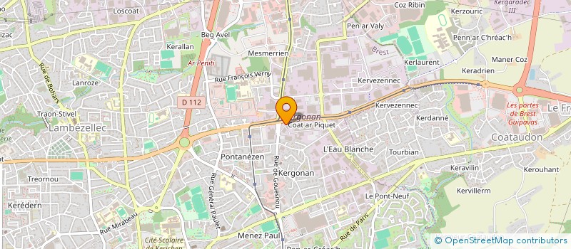 localisation de l'entreprise SCI LACROSSE à BREST