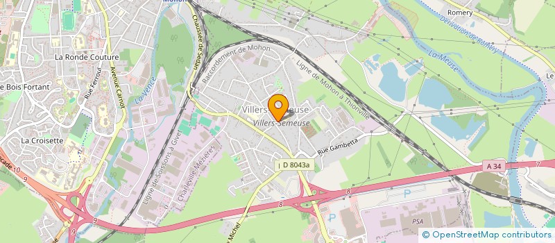 localisation de l'entreprise SCI LAETITIA  VILLERS-SEMEUSE