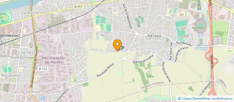 localisation de l'entreprise SCI LAFARGUE 51  DECINES-CHARPIEU