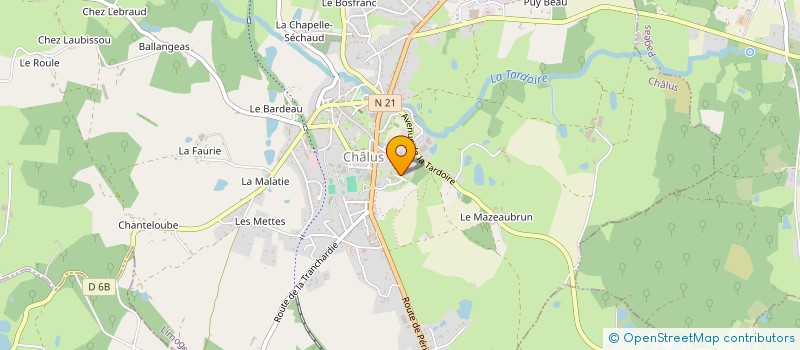 localisation de l'entreprise SCI LAFLO à CHALUS