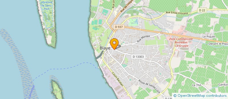 localisation de l'entreprise SCI LAFON I à BLAYE