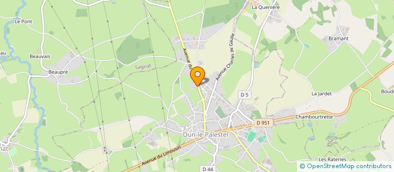localisation de l'entreprise SCI LAFONT à DUN-LE-PALESTEL