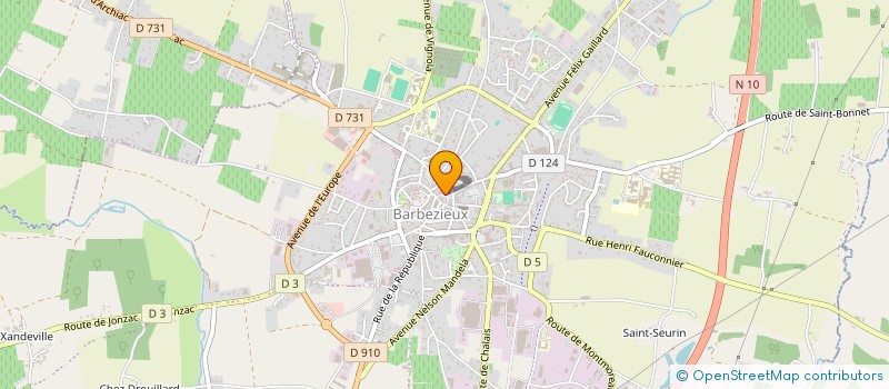 localisation de l'entreprise SCI LAG  BARBEZIEUX-SAINT-HILAIRE