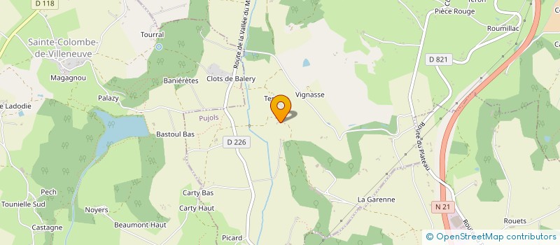 localisation de l'entreprise SCI LAGAUZERE  SAINTE-COLOMBE-DE-VILLENEUVE