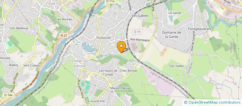 localisation de l'entreprise SCI LAGEDESOUSA  CONDAT-SUR-VIENNE