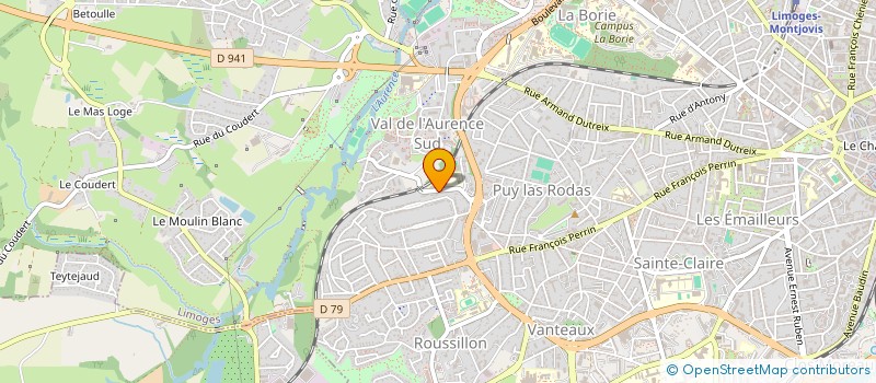 localisation de l'entreprise SCI LAGRANGE BATELIERE à LIMOGES