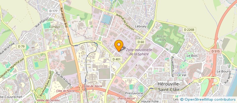 localisation de l'entreprise SCI LAGUERRE SPHERE à HEROUVILLE-SAINT-CLAIR