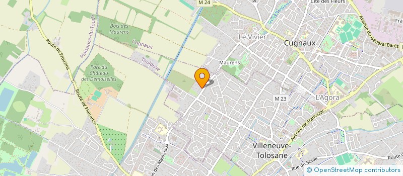 localisation de l'entreprise SCI LAGUIFA à VILLENEUVE-TOLOSANE