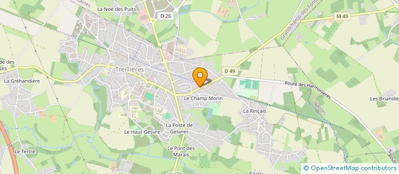 localisation de l'entreprise SCI LAJ3  TREILLIERES