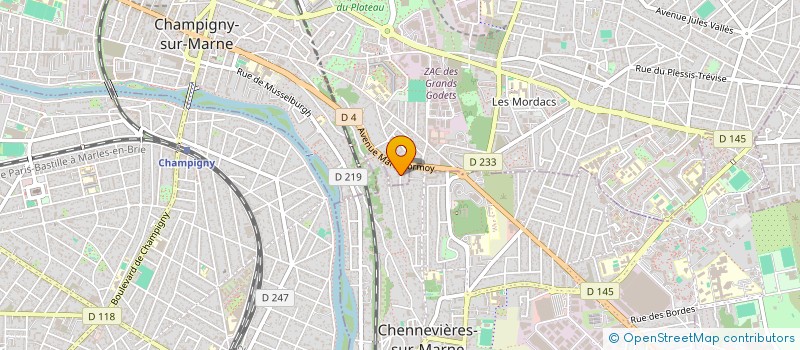 localisation de l'entreprise SCI LAK  CHAMPIGNY-SUR-MARNE