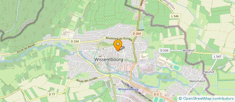 localisation de l'entreprise SCI LAMA  WISSEMBOURG