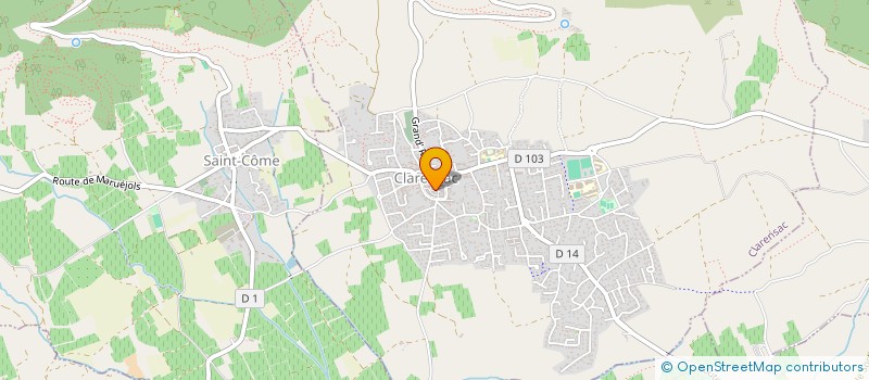 localisation de l'entreprise SCI LAMASATONI  CLARENSAC