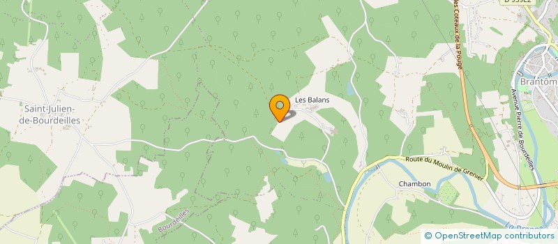 localisation de l'entreprise SCI LAMATE à BRANTOME EN PERIGORD