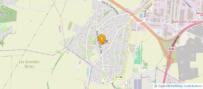 localisation de l'entreprise SCI LAMCEM  CHAPONNAY