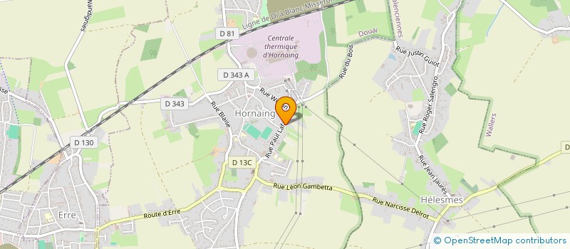 localisation de l'entreprise SCI LAMENDIN-BARACCHI  HORNAING