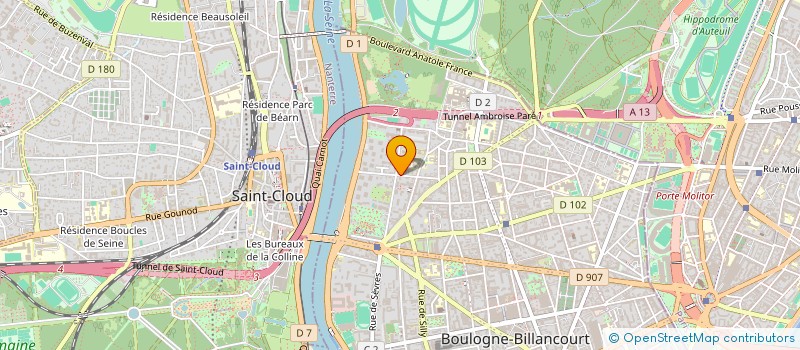 localisation de l'entreprise SCI LAMORAL à BOULOGNE-BILLANCOURT