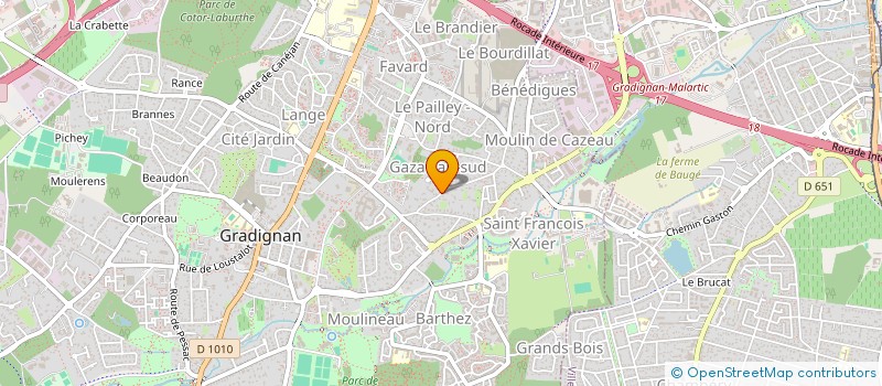 localisation de l'entreprise SCI LAMORICIERE  GRADIGNAN