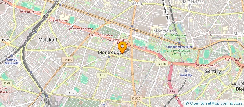 localisation de l'entreprise SCI LAMOURE  MONTROUGE