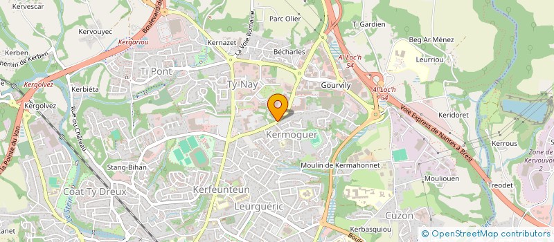localisation de l'entreprise SCI LAMS à QUIMPER