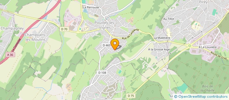 localisation de l'entreprise SCI LANA J'ENNA  POUILLEY LES VIGNES