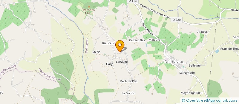 localisation de l'entreprise SCI LANAUZE CONSTRUCTION  DOLMAYRAC