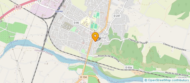 localisation de l'entreprise SCI LANDON  LIVRON SUR DROME