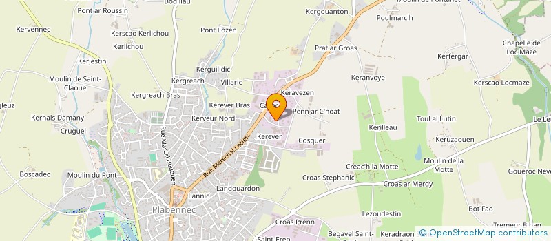 localisation de l'entreprise SCI LANDOUARDON 48  PLABENNEC