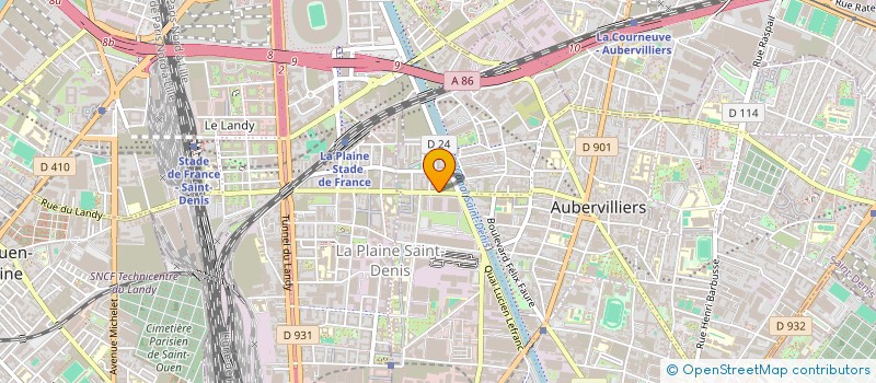 localisation de l'entreprise SCI LANDY à AUBERVILLIERS