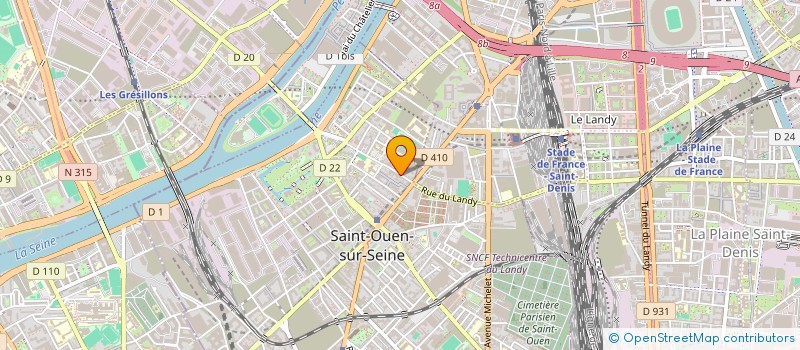localisation de l'entreprise SCI LANDY 54 à SAINT-OUEN-SUR-SEINE