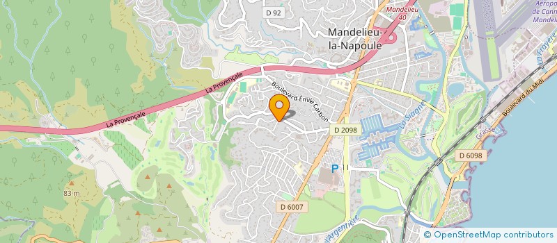 localisation de l'entreprise SCI LANGEVIN à MANDELIEU-LA-NAPOULE