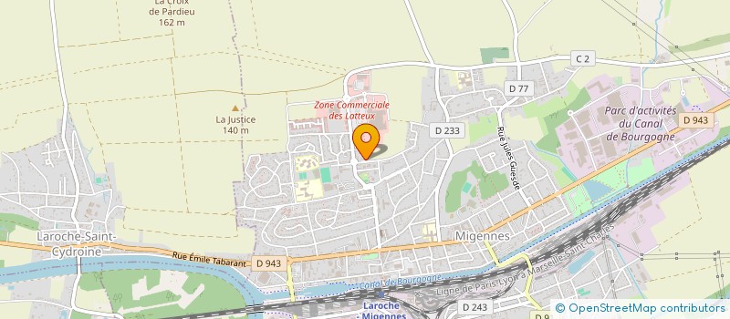 localisation de l'entreprise SCI LANGEVIN  MIGENNES