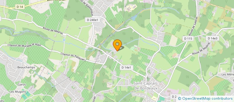 localisation de l'entreprise SCI LANGLADE SADIRAC  SAINT-CAPRAIS-DE-BORDEAUX
