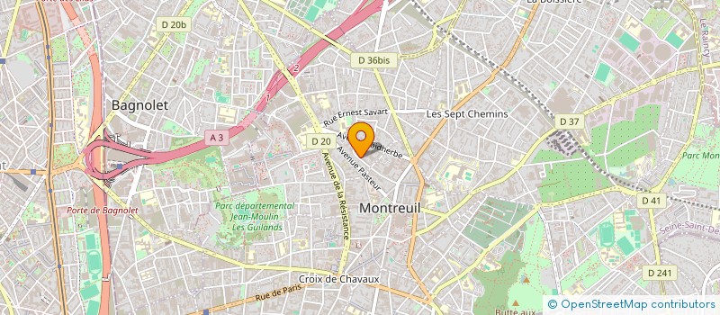 localisation de l'entreprise SCI LANGLAIS HASSINE à MONTREUIL