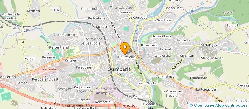 localisation de l'entreprise SCI LANGOR  QUIMPERLE