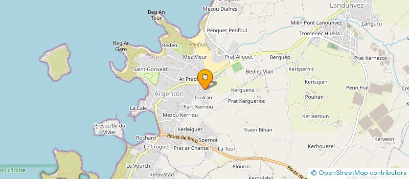 localisation de l'entreprise SCI LANHALLES  LANDUNVEZ