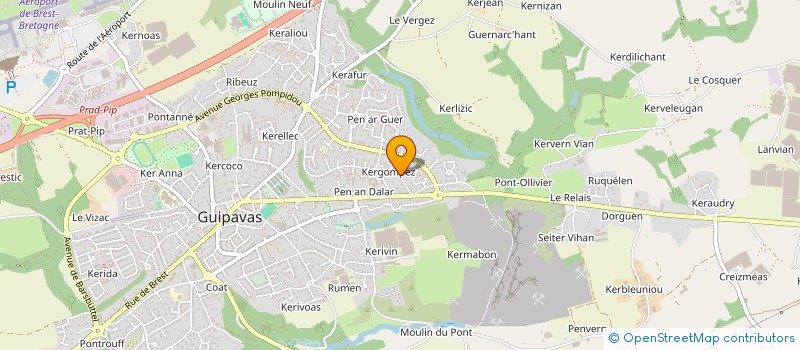 localisation de l'entreprise SCI LANJO  GUIPAVAS