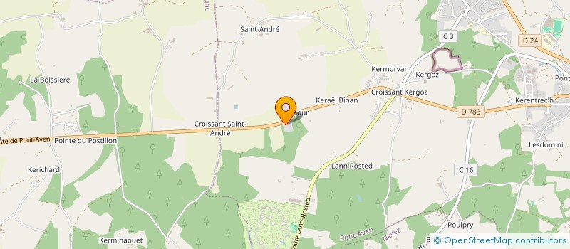 localisation de l'entreprise SCI LANN SEVELIN  PONT AVEN