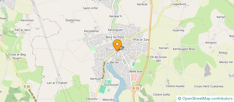 localisation de l'entreprise SCI LANNUZEL  BOURG-BLANC